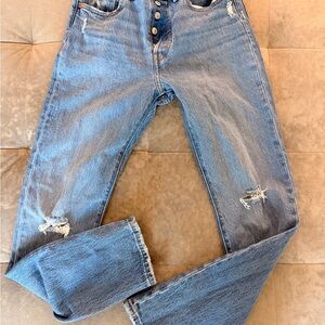 Women’s Levi Distressed Blue Jeans